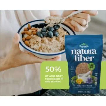 Natura Fiber, All-Natural Organic Fiber Powder Supplement, Plant-Based Whole Food Ingredients, No Artificial Colors or Flavors