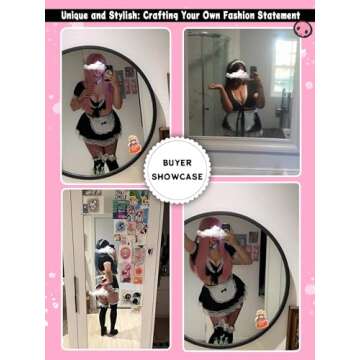 paloli Maid Outfit For Women,Maid Costume With Lace Apron,Fancy Maid Dress Cosplay Lingerie Set