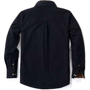 CQR Men's All Cotton Flannel Shirt, Long Sleeve Casual Button Up Plaid Shirt, Brushed Soft Outdoor Shirts