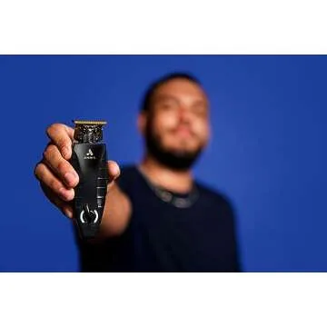 Andis 74150 GTX-EXO Professional Cord/Cordless Lithium-ion Electric Beard & Hair Trimmer with Charging Stand, Black