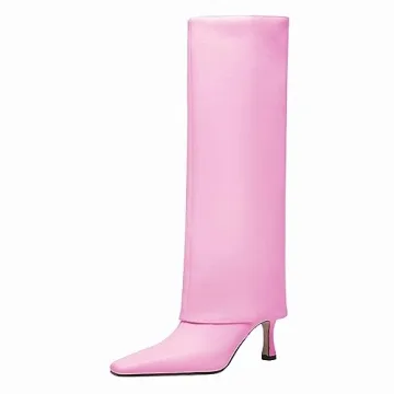 Goolita Women's Stiletto Heel Knee High Boots - Comfortable and Stylish Dress Boots