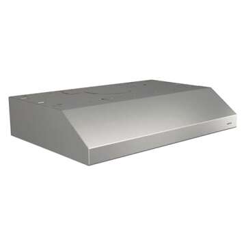 Broan-NuTone BCSD136SS Glacier Range Hood with Light, Exhaust Fan for Under Cabinet, Stainless Steel, 36-inch