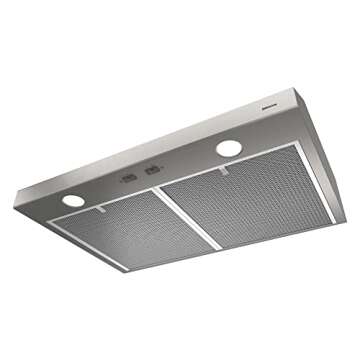 Broan-NuTone BCSD136SS Glacier Range Hood with Light, Exhaust Fan for Under Cabinet, Stainless Steel, 36-inch