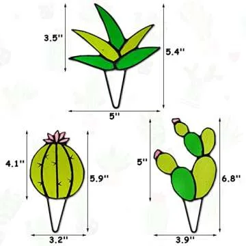 Stunning Tuitessine Stained Glass Cactus Decor for Gifts