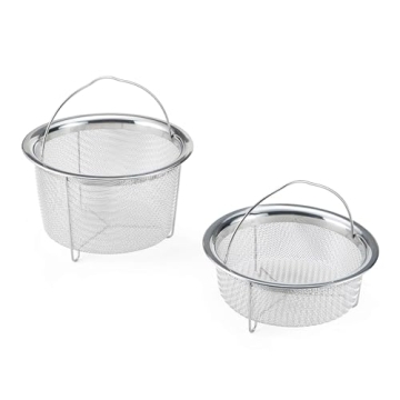 Instant Pot Official Mesh Steamer Basket Set for Healthy Cooking, Easy-Lift, Dishwasher Safe