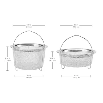 Instant Pot Mesh Steamer Basket Set - Stainless Steel & Durable