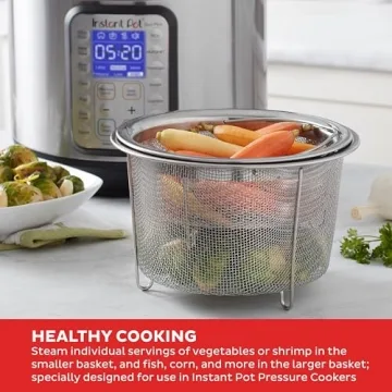 Instant Pot Mesh Steamer Basket Set - Stainless Steel & Durable