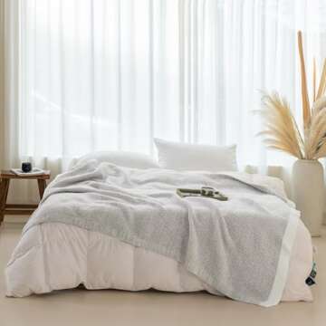 MH MYLUNE HOME Ultra Soft Ribbed Throw Blanket for Couch 50x60 Inches Luxurious Super Cozy Fluffy Microfiber Blanket Plush Warm Reversible Throw Blankets for Sofa Bed - Gray 50 x 60 Inches