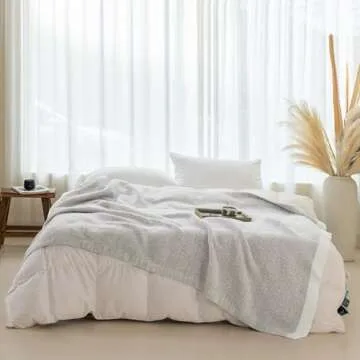 MH MYLUNE HOME Ultra Soft Ribbed Throw Blanket for Couch 50x60 Inches Luxurious Super Cozy Fluffy Microfiber Blanket Plush Warm Reversible Throw Blankets for Sofa Bed - Gray 50 x 60 Inches