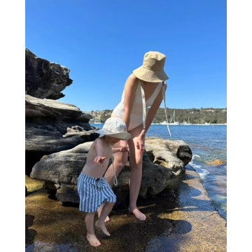 LDIOIF Boys Quick Dry Swim Trunks Green Striped 5-6Y