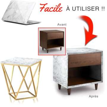 Craftopia Marble Peel and Stick Wallpaper - Waterproof Roll