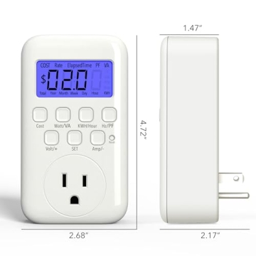 HBN Watt Meter Plug - Accurate Energy Monitor with Backlight