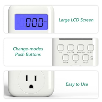 HBN Watt Meter Plug - Accurate Energy Monitor with Backlight