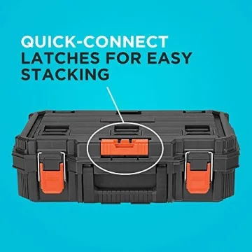 beyond by BLACK+DECKER BLACK+DECKER BDST60500APB Stackable Storage System - 3 Piece Set (Small, Deep Toolbox, and Rolling Tote)
