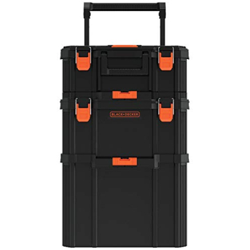 beyond by BLACK+DECKER BLACK+DECKER BDST60500APB Stackable Storage System - 3 Piece Set (Small, Deep Toolbox, and Rolling Tote)