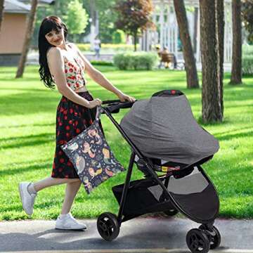 KEEPRREAL Mermaid Wet Dry Bag Set for Travel, Diapers