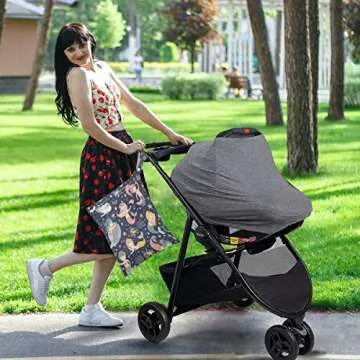 KEEPRREAL Mermaid Wet Dry Bag Set for Travel, Diapers