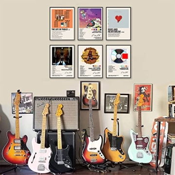 ASTRDECOR Kanye Album Cover Posters Set of 8 for Room