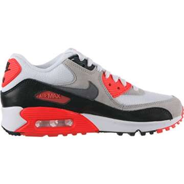 Nike Youth Air Max 90 Prem Mesh Infrared Sneakers