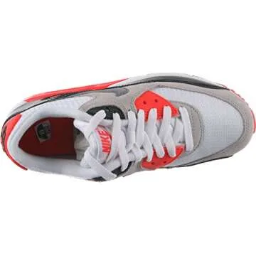 Nike Youth Air Max 90 Prem Mesh Infrared Sneakers