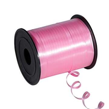 Molshine 3/16 inch x 500Yards (250yd/roll) Smooth Balloon Ribbon, Crimped Curling Balloon String Rol...