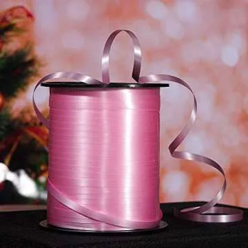 Molshine 3/16 inch x 500Yards (250yd/roll) Smooth Balloon Ribbon, Crimped Curling Balloon String Roll for DIY Holiday Venue Party Wedding Decoration, Gift Packaging -2Pack