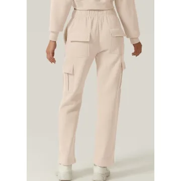Comfortable QINSEN Women's Beige Pocket Sweatpants