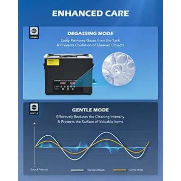 CREWORKS 15L Digital Ultrasonic Cleaning Machine with Degas and Gentle Mode, 360W Ultrasonic Cleaner with Heater and Timer, 40kHz Ultrasound Cleaner for Industrial Parts Carburetor Auto Tool
