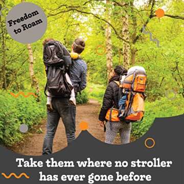 Hiking Baby Carrier Backpack with Sun Hood and Insulated Pocket