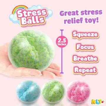 KLT Stress Balls: 3PCS Fidget Toys for Anxiety Relief