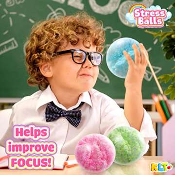 KLT Stress Balls: 3PCS Fidget Toys for Anxiety Relief
