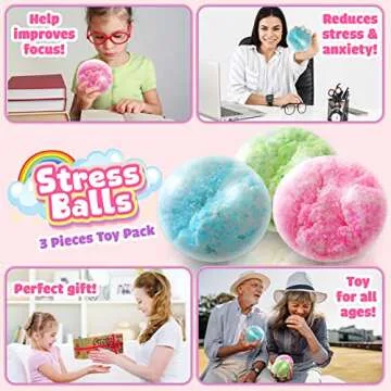 KLT Stress Balls: 3PCS Fidget Toys for Anxiety Relief