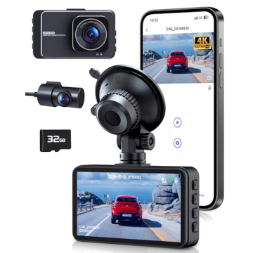 PGYIOO! Dash Cam, Dash Cam Front and Rear,4K+2.5K Ultra HD Dash Camera,175°+160° Wide Angle, Car C...