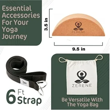 Eco-Friendly Cork Yoga Blocks with Strap for Enhanced Flexibility