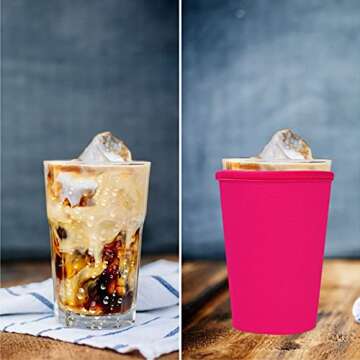 Kiatoras Reusable Iced Coffee Sleeves - Customizable & Insulated