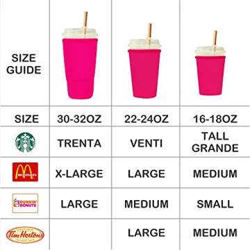 Kiatoras Reusable Iced Coffee Sleeves - Customizable & Insulated
