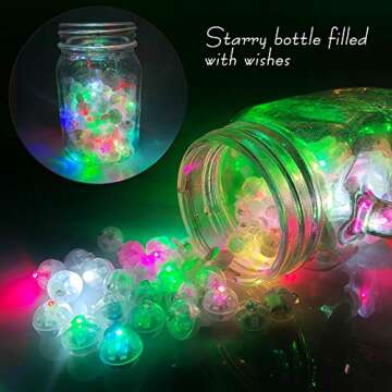 100 Pcs Multicolor LED Balloon Light, Rainbow Colored Round Led Flash Mini Ball Light for Paper Lantern Balloon, Indoor Outdoor Party Event Fun Birthday Party Wedding Halloween Christmas Decorations