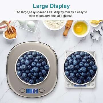 Ultrean 33lb Rechargable Digital Kitchen Food Scale