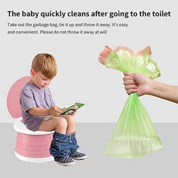 portable, foldable potty seat for toddler, Training Toilet Seat Emergency Toilet for Car, Camping, Outdoor, indoor (pink, small)