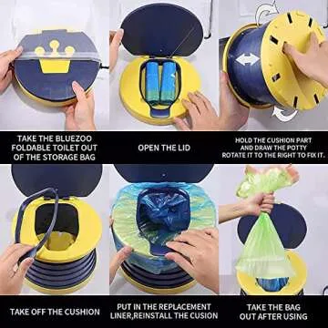 portable, foldable potty seat for toddler, Training Toilet Seat Emergency Toilet for Car, Camping, Outdoor, indoor (pink, small)