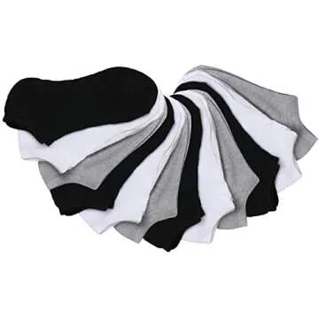 Tipi Toe Women's 12-Pairs Low Cut Athletic Sport Peformance Socks, (sock size 9-11) Fits shoe size 6-10, SP28-12