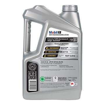 Mobil 1 Advanced Full Synthetic Motor Oil 5W-30 for Exceptional Engine Protection