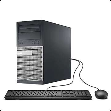 Dell Optiplex 7010 Tower Desktop Computer, Intel i7-3770 Upto 3.9GHz, HD Graphics 4000 4K Support, 3...
