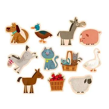 On the Farm Wooden Magnetic Shapes, 9780735333482