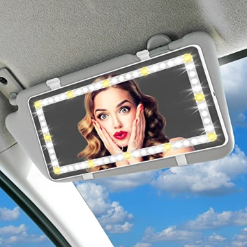 ViLSOM Car Vanity Mirror with LED Lights for Makeup