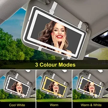 ViLSOM Car Vanity Mirror with LED Lights for Makeup