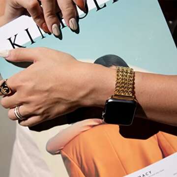 HANDODO Stainless Steel Band - Luxury Replacement Strap for Apple Watch