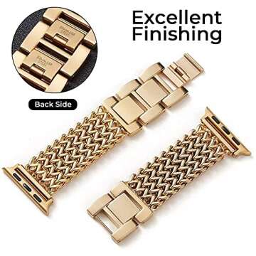 HANDODO Stainless Steel Apple Watch Band - Luxury Metal Strap