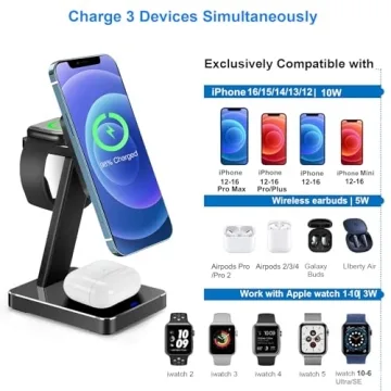 Premium MagSafe 3 in 1 Wireless Charging Station
