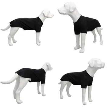 Lovelonglong Pet Clothing Dog Costumes Basic Blank T-Shirt Tee Shirts for Large Dogs Black XXXXL